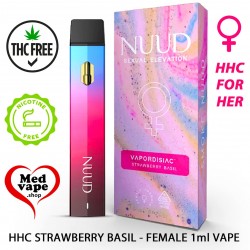 NUUD FEMALE HHC STRAWBERRY BASIL 1ml DISPOSABLE VAPE PEN MEDVAPE